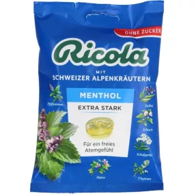 Ricola cukorka extra erős mentol zacskós 75 g