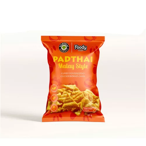 Foody Free gluténmentes csicseriborsó chips padthai malay style curry ízű 50 g