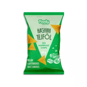  Foody Free gluténmentes hummus chips hagyma tejföl ízű 60 g