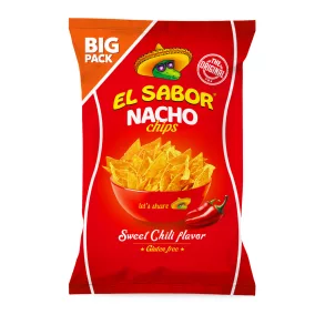 El sabor big nacho chips gluténmentes édes chili 180 g