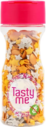 Tasty Me gluténmentes cukor tortadekor mix arany-ezüst 50 g