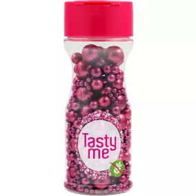   Tasty Me gluténmentes metallic pearls tortadekor mix fukszia 75 g