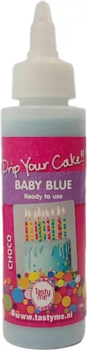 Tasty Me gluténmentes tortabevonó drip (csurgató) babakék 120 g