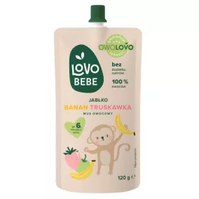   Lovo Bebe gyümölcspüré 6 hónapos kortól alma-eper-banán 120 g