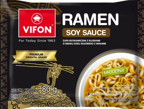 Vifon ramen japonská instantná polievka s pšeničnými rezancami a riasou wakame 80 g