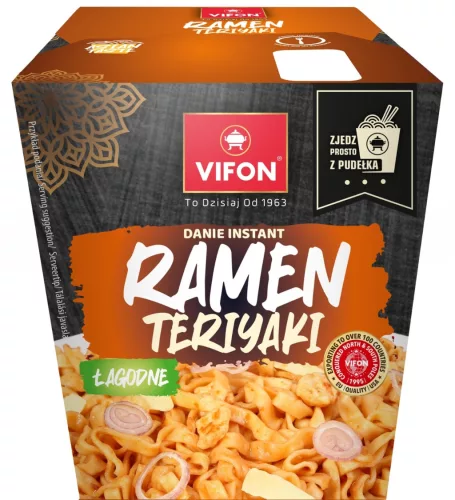 Vifon lunch box ramen teriyaki japán instant búzatésztás étel dobozban 85 g