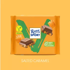   Ritter Sport vegán pörkölt sóskaramellás csokoládé 100 g