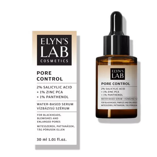 Elyn's Lab pore control 2% szalicilsav + 1% cink pca + 1% panthenol szérum 30 ml