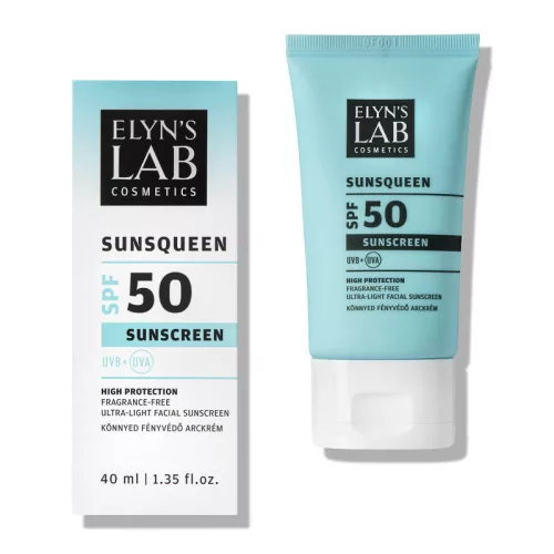 Elyn's Lab sunsqueen spf50 könnyed, láthatatlan fényvédő arckrém 40 ml