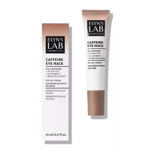 Elyn's Lab caffeine eye hack hűsítő applikátoros szemkörnyékápoló gél peptiddel és koffeinnel 15 ml