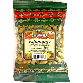   Naturfood edamame szárazon pörkölt, sózott zöld szójabab 80 g