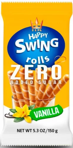 Happy swing zero vanília ízű krémmel töltött ostyarúd 150 g