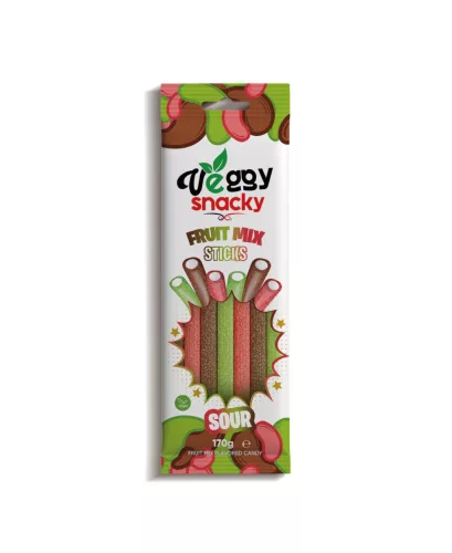 Veggy gumicukor fruit mix sour sticks 170 g