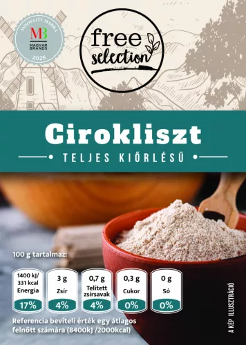 Free selection gluténmentes teljes kiőrlésű cirokliszt 500 g