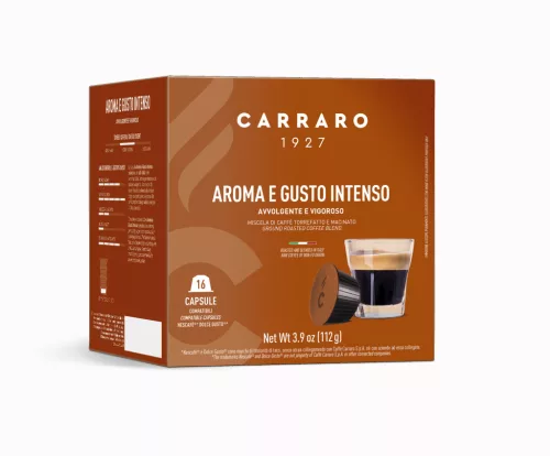 Carraro aroma e gusto intenso kávékapszula dolce gusto kompatibilis 16 db