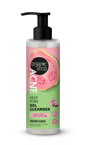 Organic Shop acne pórustisztító gél bio guavával 200 ml