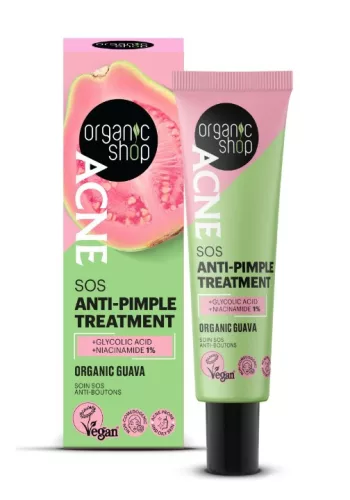 Organic Shop acne sos pattanás elleni gél bio guavával 30 ml