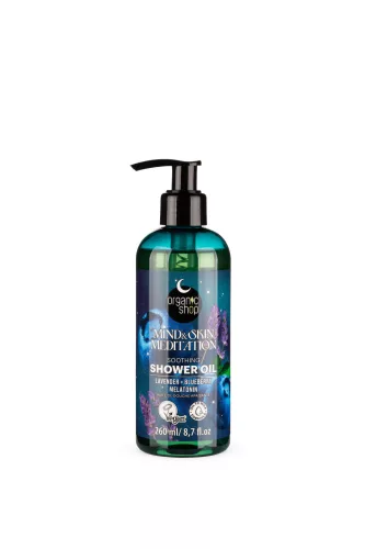 Organic Shop nyugtató tusolóolaj levendulával, áfonyával és melatoninnal 260 ml