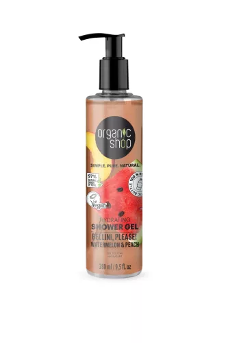 Organic Shop “bellini, please!” hidratáló tusfürdő görögdinnyével és barackkal 280 ml