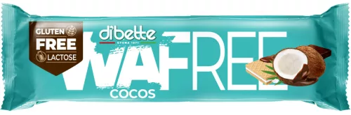 Dibette WAFREE kakaós krémmel töltött, kakaós étbevonó masszával mártott ostya szelet fruktózzal 30 g