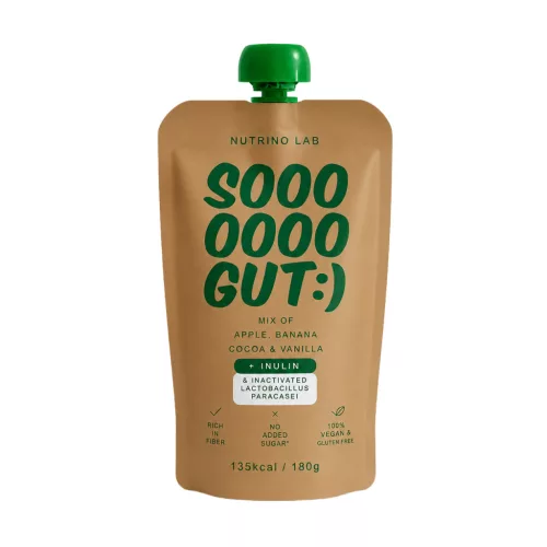 Nutrino Lab sooooooo gut - kakaó és vanília pre- és probiotikus gyümölcspüré 180 g