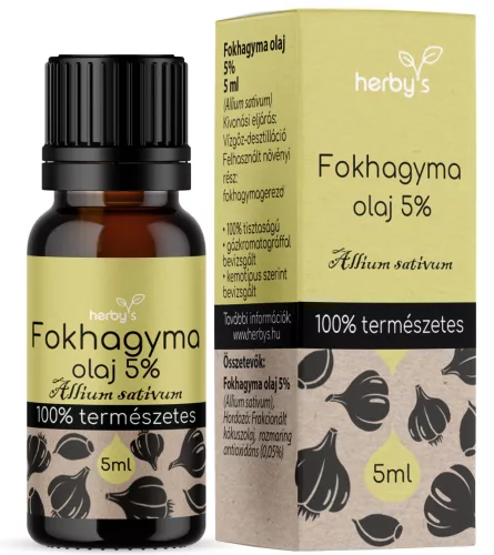 Herbys fokhagyma olaj 5% foodgrade 5 ml