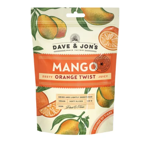 Dave & Jon's szárított mangó orange twist 100 g