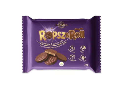 Health Market Tradízijó ropsz&roll hajdina tallér datolyás, kókusztejes édességgel mártva 20 g