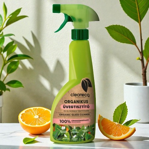 Cleaneco – Bio-Glasreiniger und Allzweckreiniger 0,5 l – in recycelter Verpackung