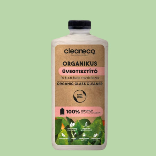 Cleaneco - organikus üvegtisztító és általános tisztítószer 1l - komposztálható csomagolásban
