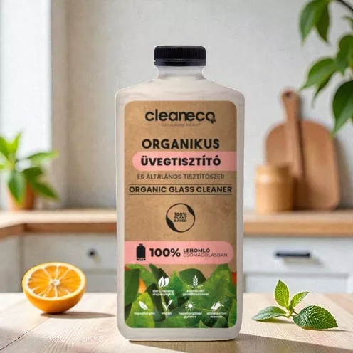 Cleaneco - organikus üvegtisztító és általános tisztítószer 1l - komposztálható csomagolásban