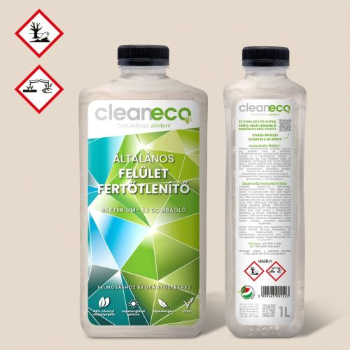 Cleaneco – univerzálny dezinfekčný prostriedok na povrchy 1 l – v kompostovateľnom obale