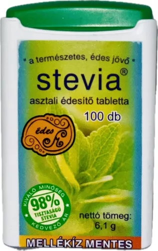 Stevia tabletta mellékíz mentes 100 db
