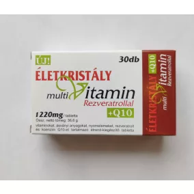 Életkristály multivitamin rezveratrollal+q10 30 db