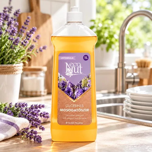 MosóMami Econut Spülmittel mit Waschnuss-Extrakt – Lavendelduft 500 ml