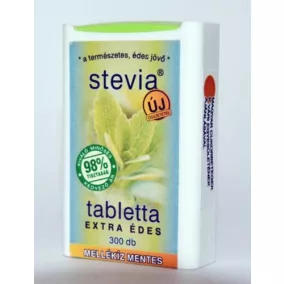 Stevia tabletta mellékíz mentes 300 db
