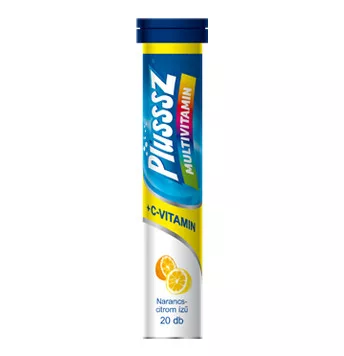 Plussz duo multivitamin+c-vitamin pezsgőtabletta 20 db