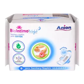 Biointimo night anion éjjeli intimbetét 8 db