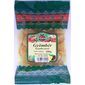 Naturfood kandírozott gyömbér 100 g