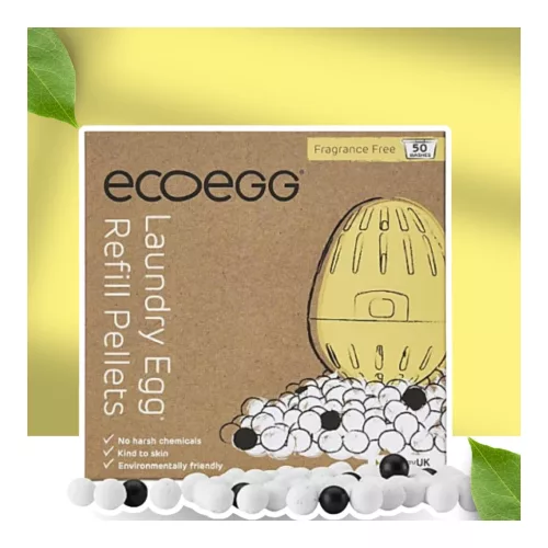 Ecoegg Waschmittel-Nachfüllpackung, geruchsneutral – 50 Waschgänge – mit TURMALIN-Kugeln