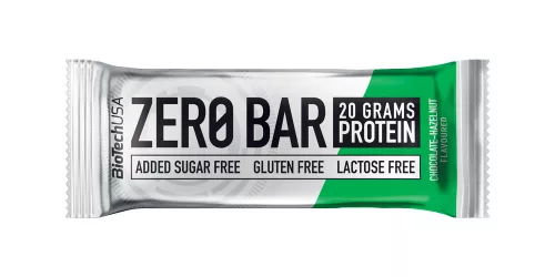 Biotech zero bar csokoládé-mogyoró 50 g