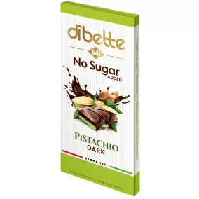   Dibette NAS pisztácia ízű krémmel töltött étcsokoládé hozzáadott cukor nélkül maltittal 52% kakaó 80 g
