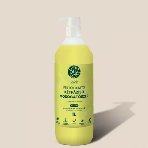 Cleaneco Kétfázisú fertőtlenítő mosogatószer Cleaneco 1L pumpás