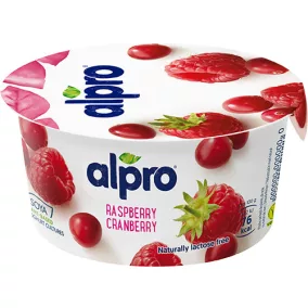Alpro szójagurt málnás-vörösáfonyás 150 g