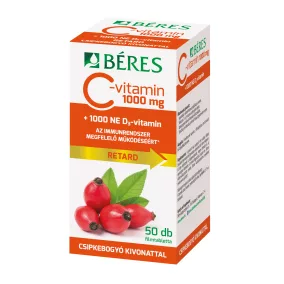   Béres c-vitamin 1000mg csipkebogyó+d3-vitamin filmtabletta 50 db