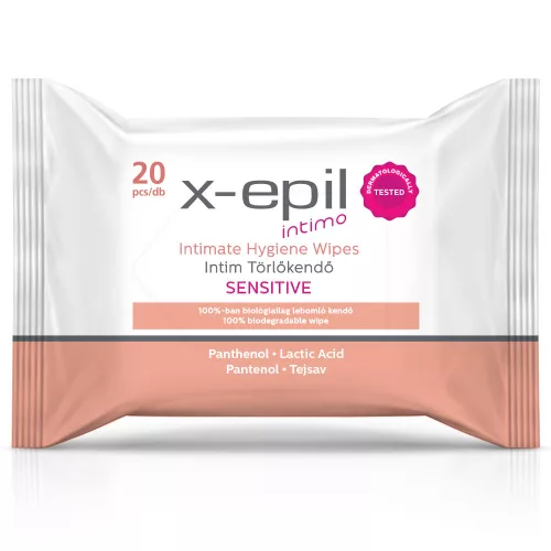 X-Epil intimo intim törlőkendő-sensitive 20 db