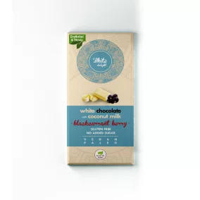   Health Market White Delight Kókusztejes fehércsokoládé liofilizált egész feketeribizlivel 80g