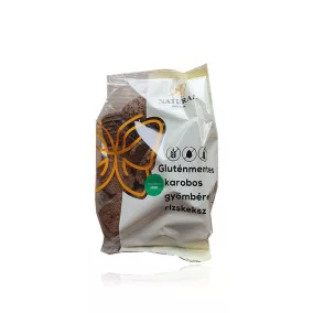 Natural gluténmentes karobos-gyömbéres rizskeksz 150 g