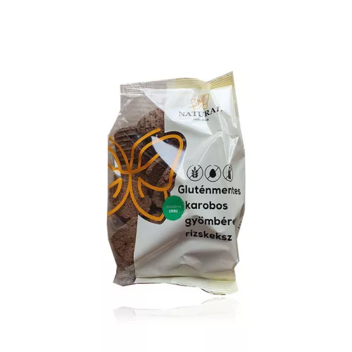 Natural gluténmentes karobos-gyömbéres rizskeksz 150 g