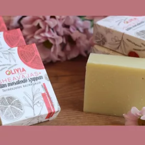 Olivia sheavajas intim mosakodó szappan - 90 g